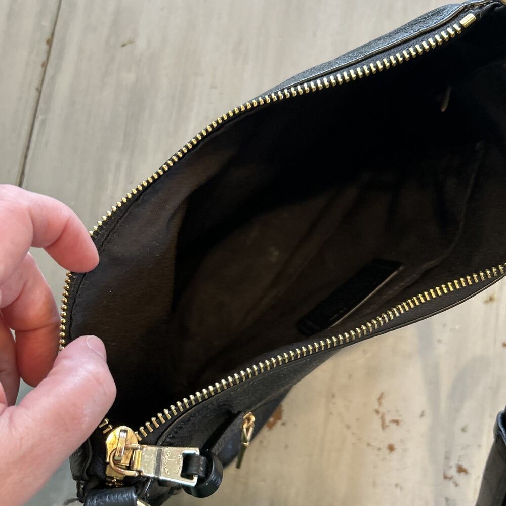 Coach C1648 Ellie File Bag In Black Pebbled Leather Crossbody Old Money Classic - Picture 11 of 15